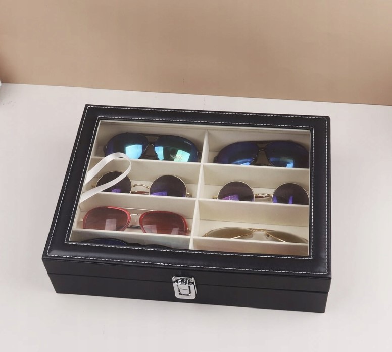 organizér na okuliare s 8 priehradkami